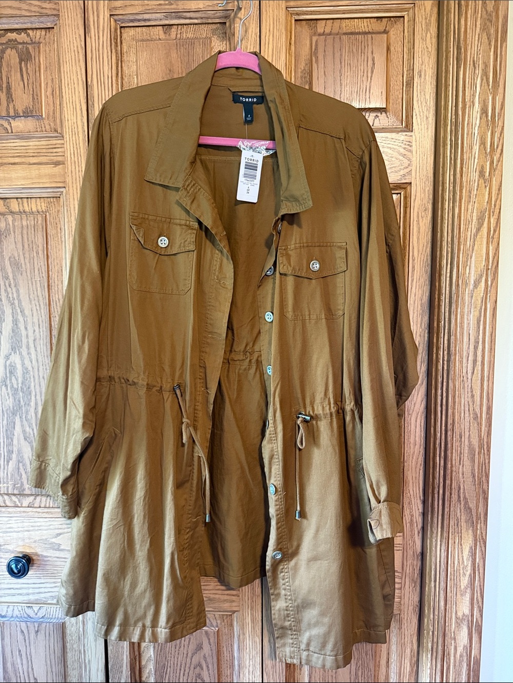 torrid camel brown utility tunic jacket